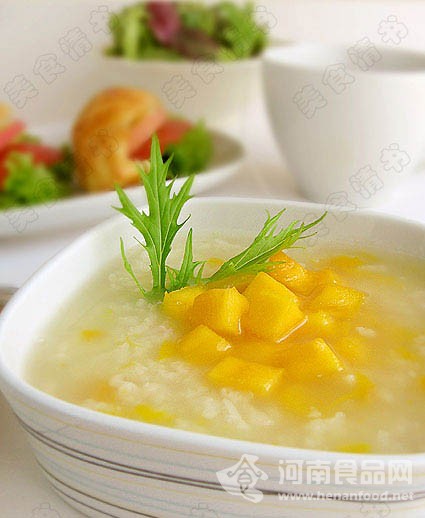 降溫美食：芒果冰粥（圖）