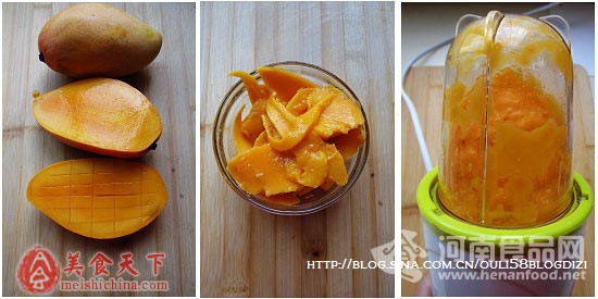 降溫美食：芒果雪葩（圖）