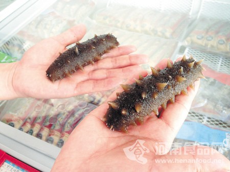 無良商販對海參加鹽加糖增重量